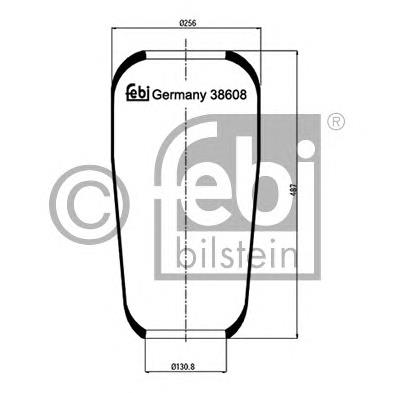 38608 Febi coxim pneumático (suspensão de lâminas pneumática do eixo)