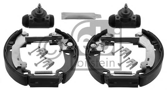 BBS1155K Borg&beck sapatas do freio traseiras de tambor, montadas com cilindros, kit