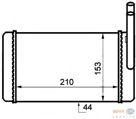 Купить 8FH351024201 HELLA Радиатор печки
