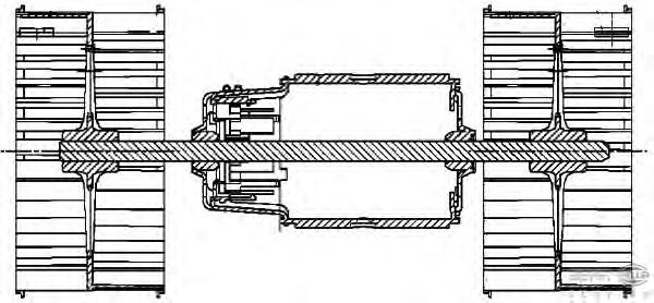 8EW351024481 HELLA Электромотор печки