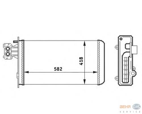 Купить 8FH351024451 HELLA Радиатор печки