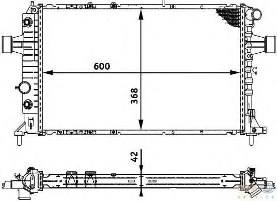 Радиатор охлаждения двигателя HELLA 8MK376713011 цена, от 72.94 USD