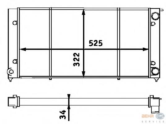 Радиатор охлаждения двигателя HELLA 8MK376713304 цена, от 40.23 USD