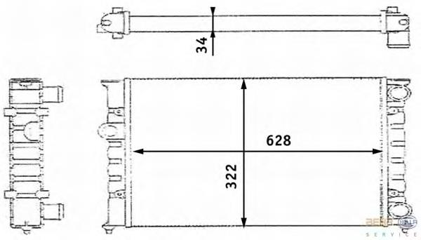 8MK376713421 HELLA Радиатор основной