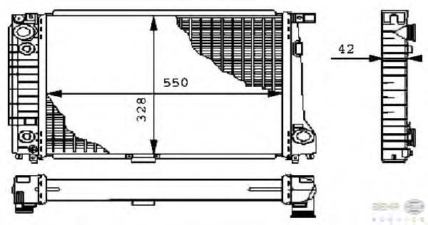 8MK376711661 HELLA Радиатор основной