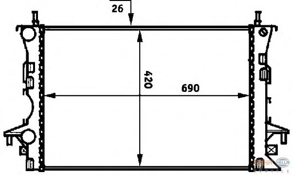 0420170009 Abakus Radiador de esfriamento de motor