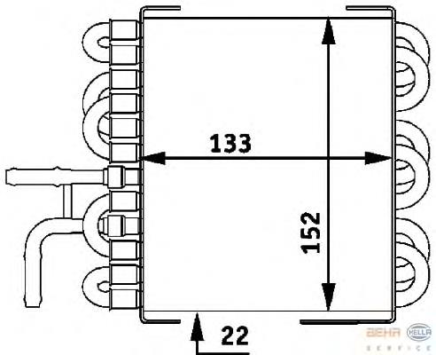 Radiador enfriamiento de combustible 8MK376717411 HELLA
