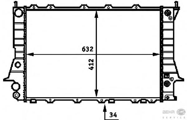 Купить 8MK376715081 HELLA Радиатор водяной