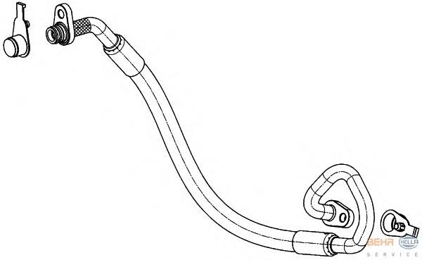 Купить 9GS351337771 HELLA Шланг кондиционера, от компрессора к радиатору