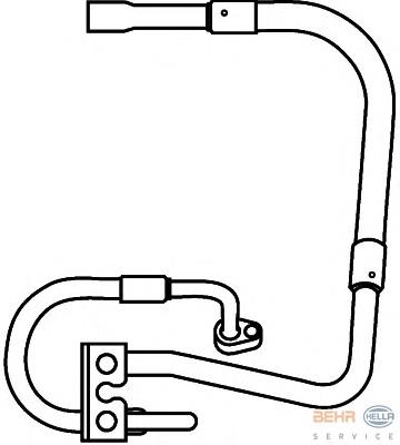 Mangueira de aparelho de ar condicionado, desde o compressor até o radiador 9GS351337281 HELLA