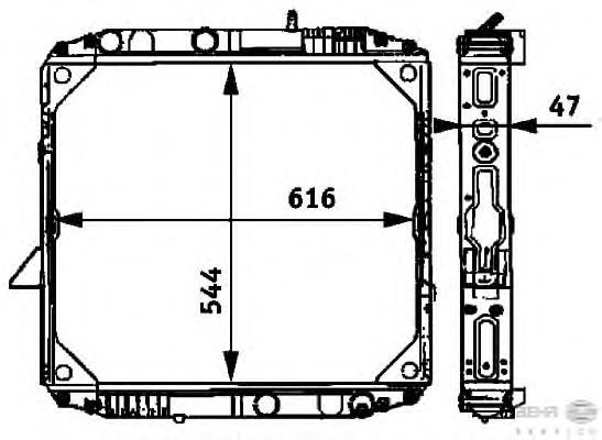 Радиатор 6765001603 Mercedes