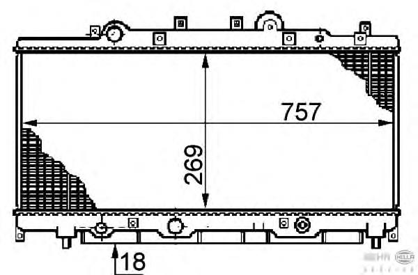 Radiador de esfriamento de motor 71736186 Fiat/Alfa/Lancia