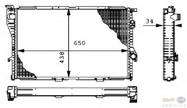Купить 8MK376711111 HELLA Радиатор водяной