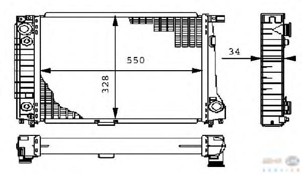 8MK376710781 HELLA Радиатор основной