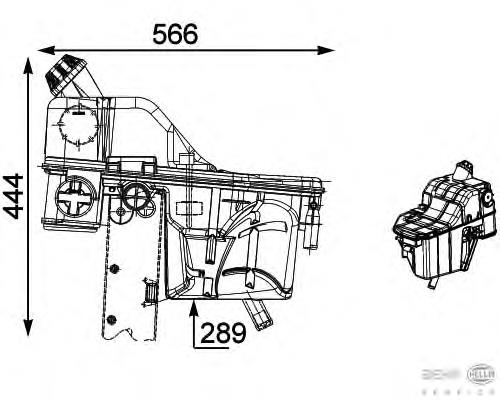  Расширительный бачок HELLA 8MA376705091