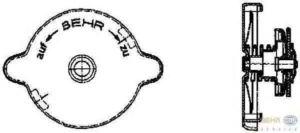 Tampa (tampão) do radiador Chrysler Voyager