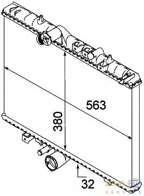 8MK376745081 HELLA Радиатор основной