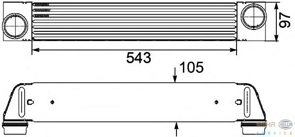 11075001 Vika Radiador de intercooler