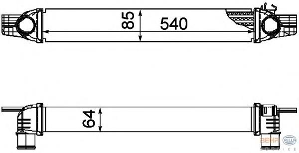 Радиатор интеркуллера HELLA 8ML376746531