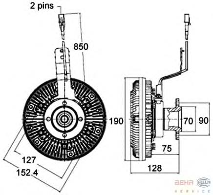 Вискозная муфта HELLA 8MV376758471 цена, от 458.33 USD
