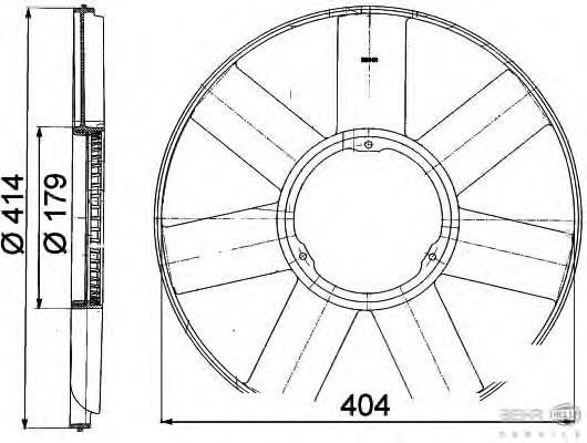 Вентилятор/крыльчатка радиатора охлаждения HELLA 8MV376757481 цена, от 14.14 USD