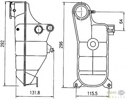 Tanque de expansão do sistema de esfriamento Nissens 996364