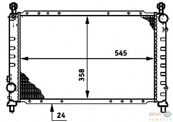 Radiador de esfriamento de motor Alfa Romeo 146 930