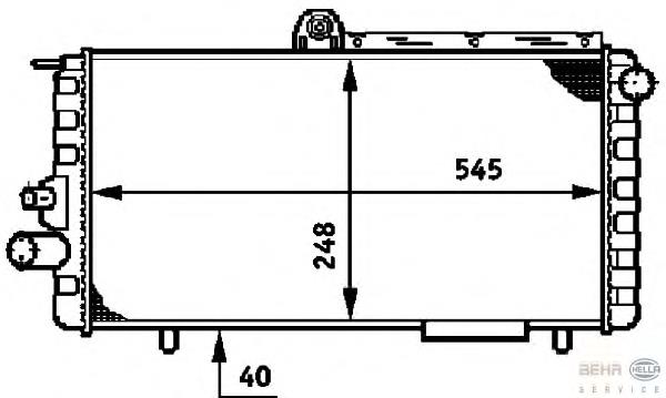 Radiador de esfriamento de motor Alfa Romeo 33 905