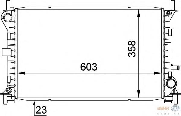 Купить 8MK376720291 HELLA Радиатор водяной