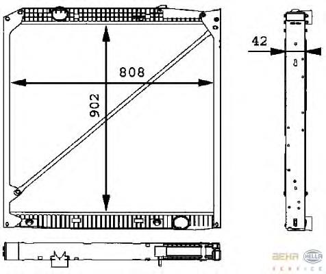 Радиатор охлаждения двигателя HELLA 8MK376721221 цена, от 220.21 USD
