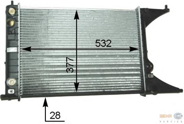Радиатор охлаждения двигателя HELLA 8MK376718651 цена, от 74.99 USD