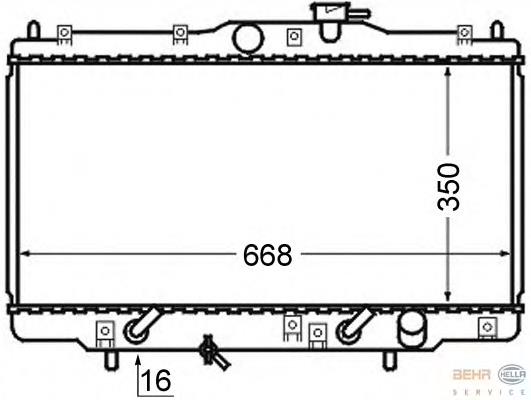 Радиатор охлаждения двигателя HELLA 8MK376724511 цена, от 74.06 USD