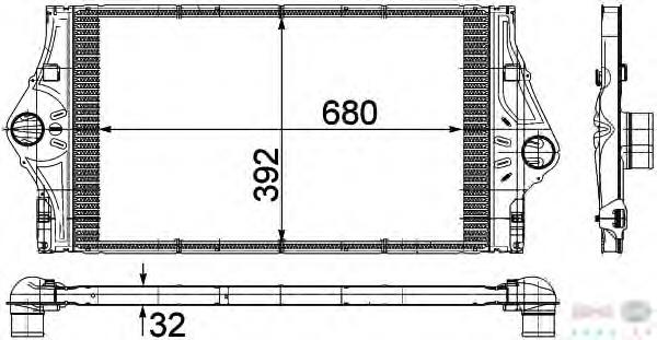 Radiador de intercooler Renault Espace 4 JK0