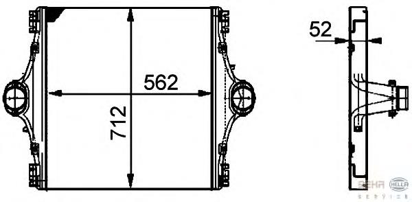 Radiador de intercooler 8ML376724031 HELLA