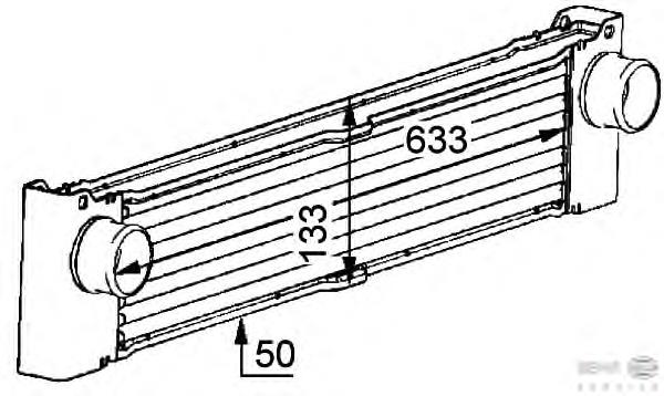 Радиатор интеркуллера HELLA 8ML376723521