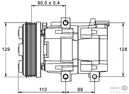 8FK351113391 HELLA Компрессор хладагента