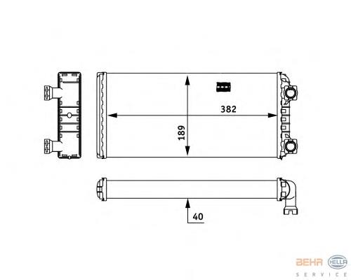 Радиатор отопителя HELLA 8FH351312591