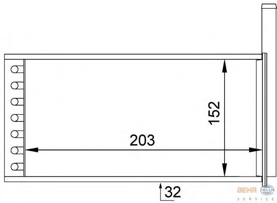 Radiador de forno (de aquecedor) 0170150005 Abakus