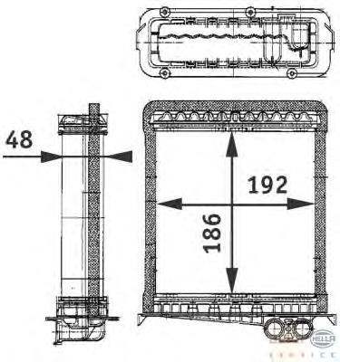 8FH351311751 HELLA Радиатор отопителя салона