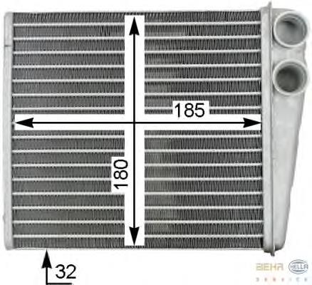 Радиатор печки (отопителя) HELLA 8FH351315781 цена, от 17.97 USD