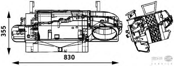 Купить 8FH351314531 HELLA Радиатор печки