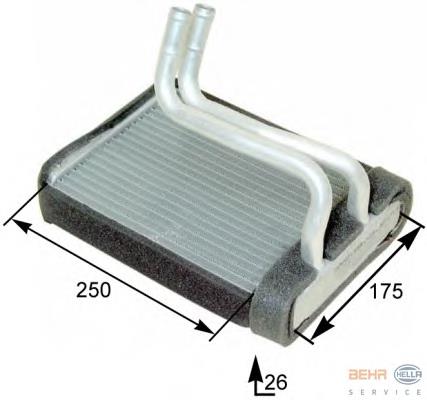 Radiador de forno (de aquecedor) Hyundai Sonata 4 EU4