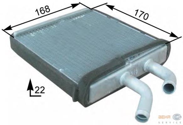 Radiador de forno (de aquecedor) 811561 VALEO