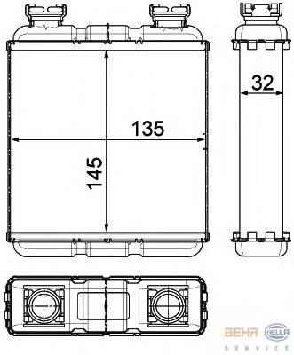 Radiador de forno (de aquecedor) Smart FORTWO 451
