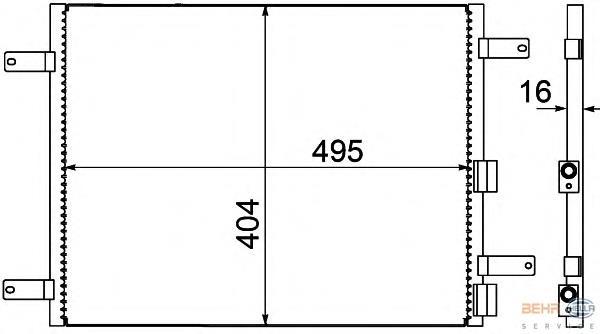 Radiador de aire acondicionado 8FC351305021 HELLA