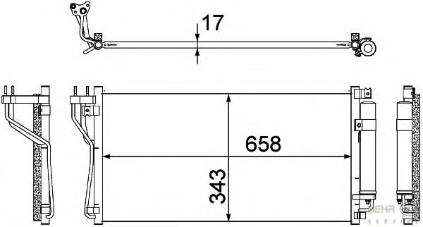 Radiador de aparelho de ar condicionado 4026K8C2 Polcar