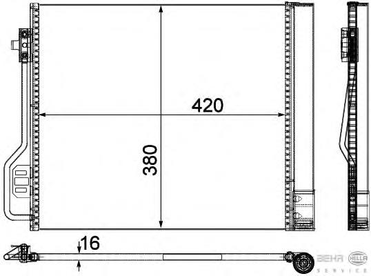 Radiador de aparelho de ar condicionado 667251 ERA