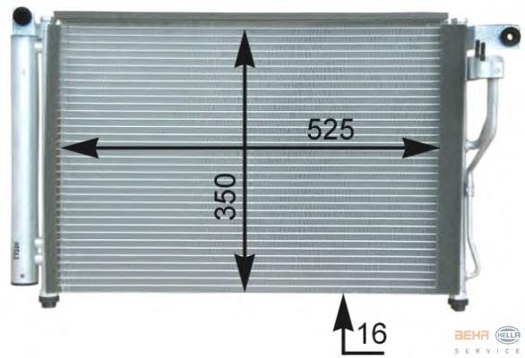 Радиатор кондиционера 8FC351303181 HELLA