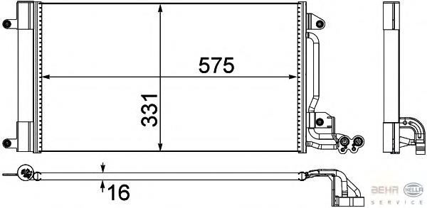 Compre 6C0816411A VAG Radiador de aparelho de ar condicionado