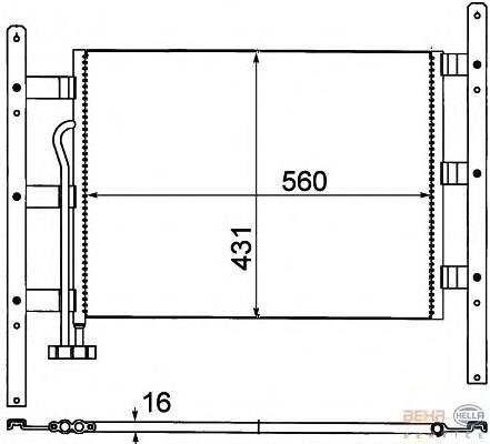 Конденсатор кондиционера HELLA 8FC351306061 цена, от 19.16 USD
